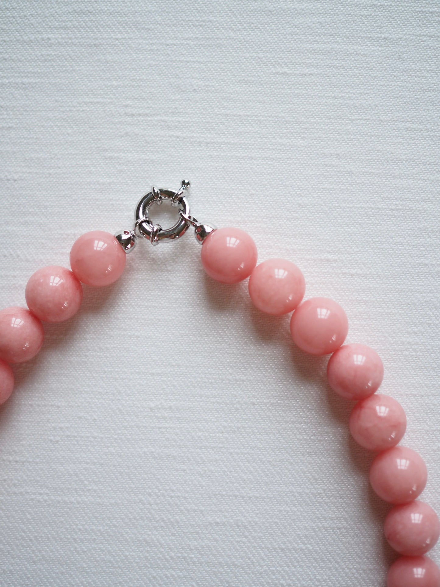 Summer Bubblegum Agate Necklace