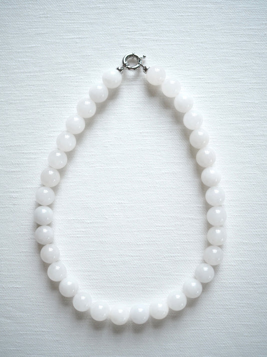 Summer Milky Cloud Agate Necklace