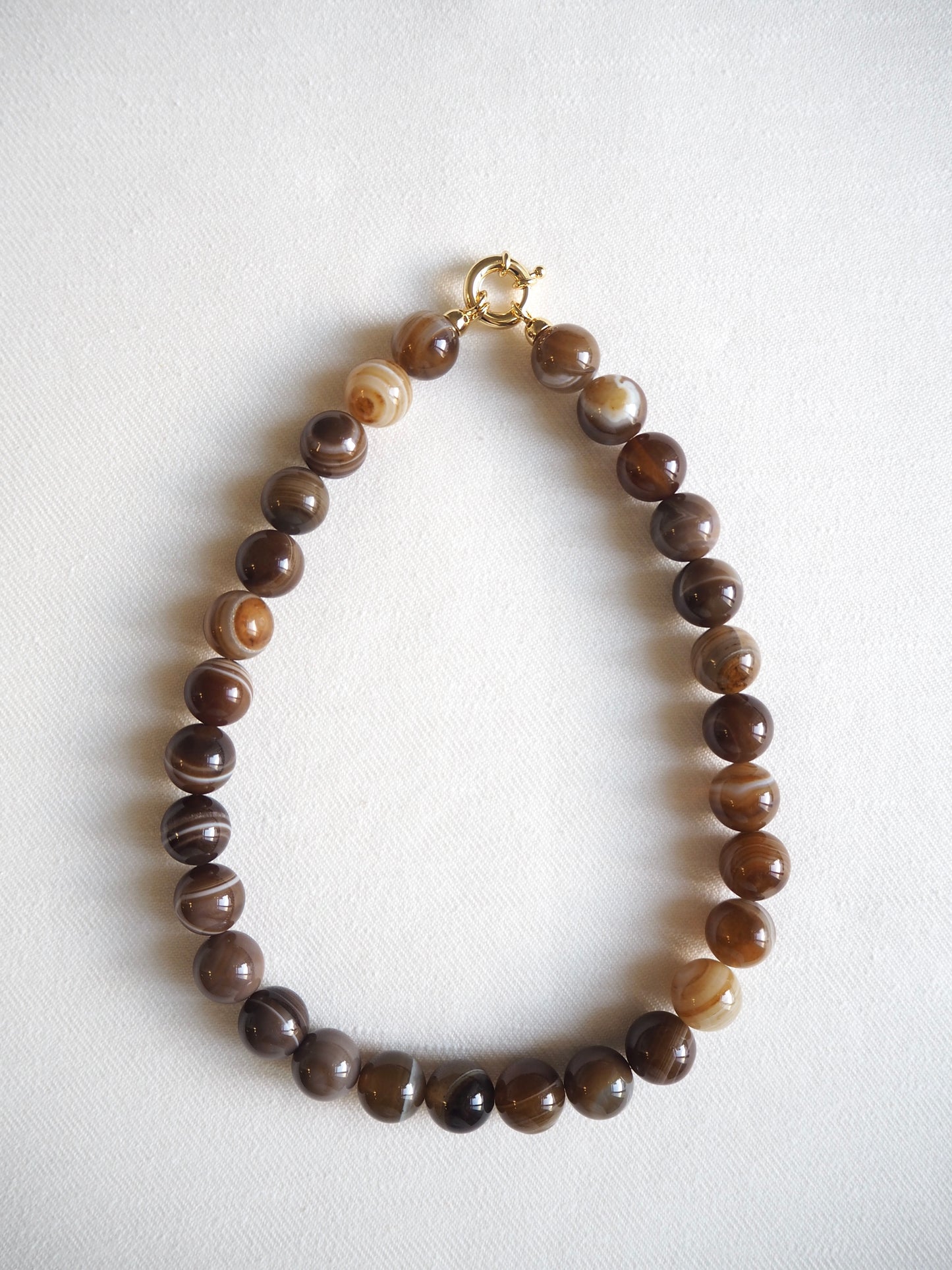 Mocca Brown Agate Necklace