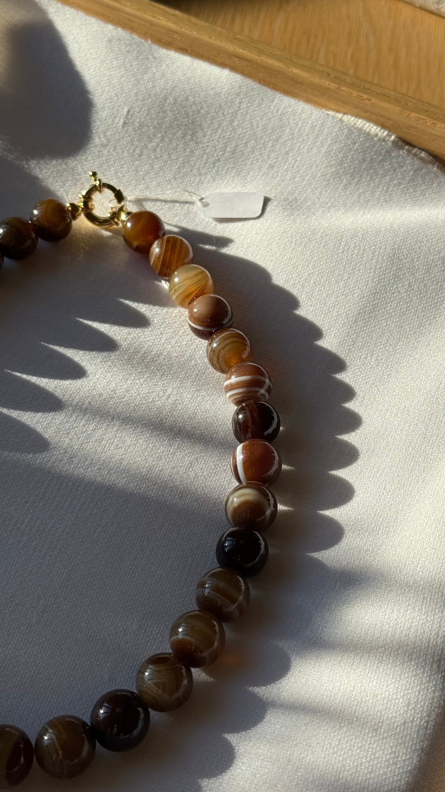 Mocca Brown Agate Necklace