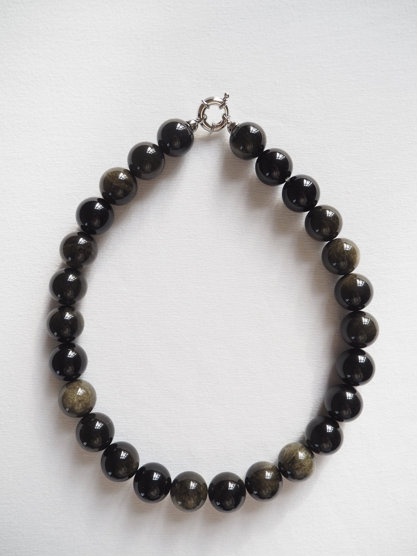 Moss Green Obsidian Necklace